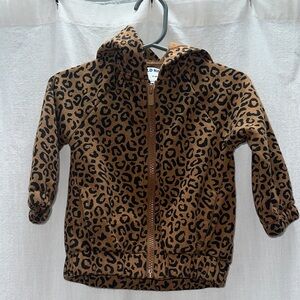 Old Navy Brown Leopard Print Kids Jacket